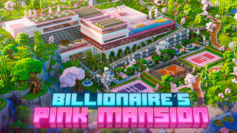 Billionaire's Pink Mansion on the Minecraft Marketplace by ManaLabs