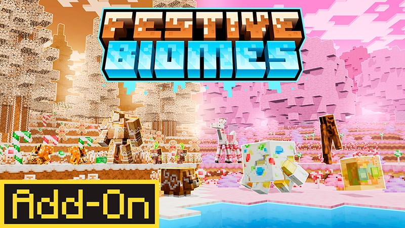 Festive Biomes Add-On on the Minecraft Marketplace by Piki Studios