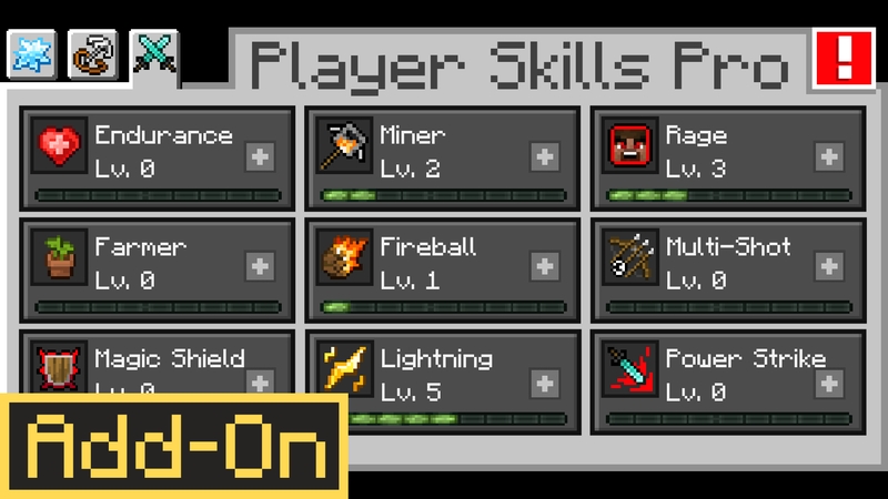 Player Skills Pro Add-On on the Minecraft Marketplace by Cubed Creations