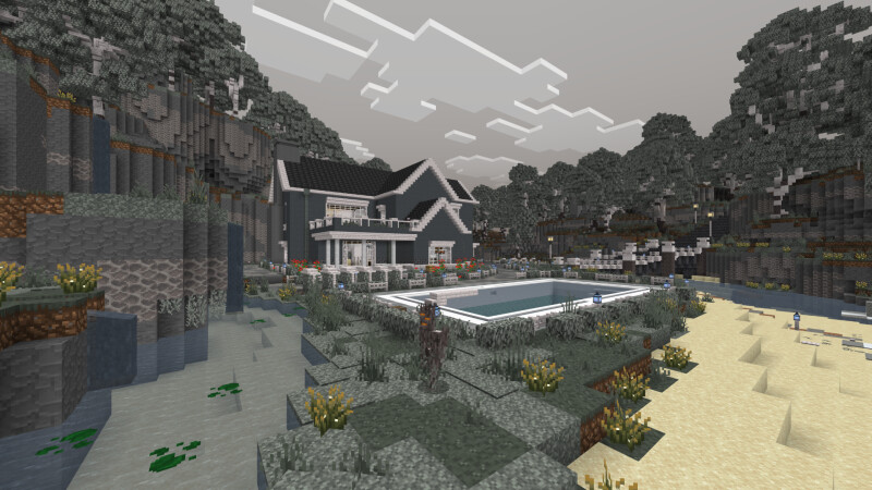 Pale Garden Suburban Home by CrackedCubes