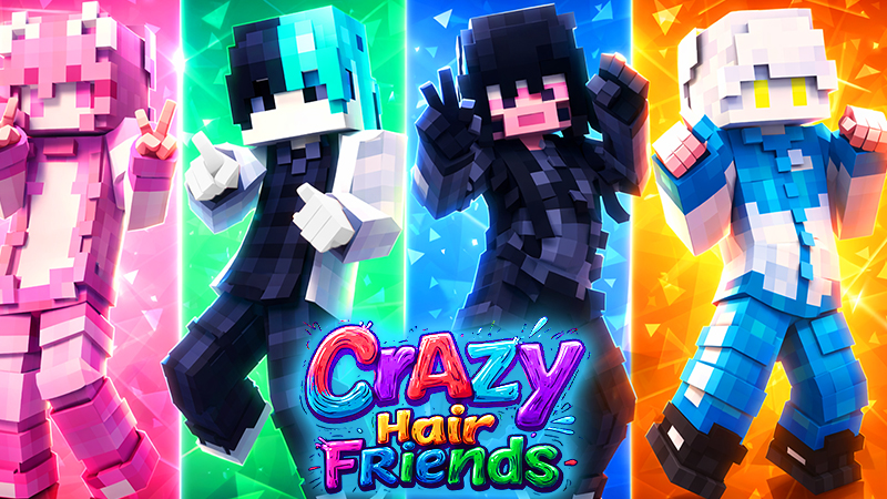 Crazy Hair Friends on the Minecraft Marketplace by PixelOneUp