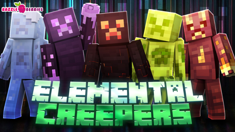 Elemental Creepers on the Minecraft Marketplace by Razzleberries