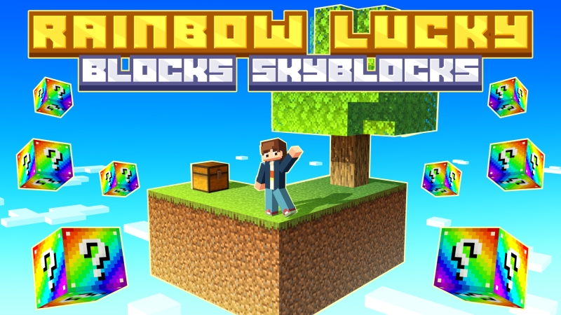 Rainbow Lucky Blocks Skyblock on the Minecraft Marketplace by Fall Studios